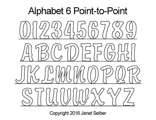 Janet Seiber Alphabet 6 Point-to-Point quilting pattern