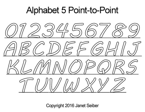 Janet Seiber Alphabet 5 Point-to-Point quilting design