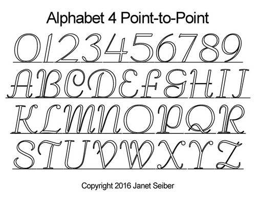 Janet Seiber Alphabet 4 Point-to-Point quilting designs