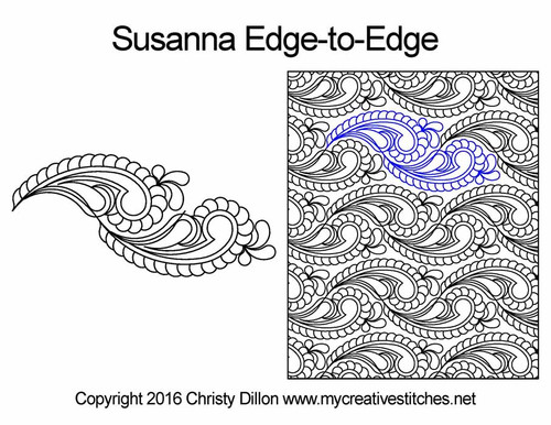 Susan Edge-to-Edge quilt patterns paisley
