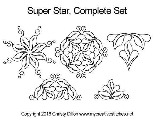 Super Star Complete Set computerized quilt pattern set