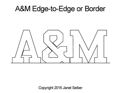 A&M edge to edge digital quilt pattern or border
