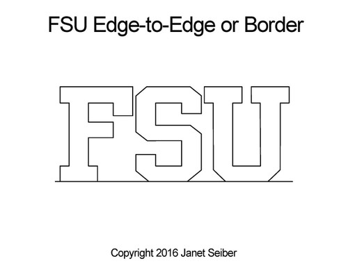 FSU edge-to-edge quilt pattern or border