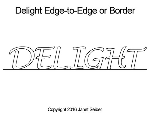 Janet Seiber "Delight" Edge-to-Edge or Border