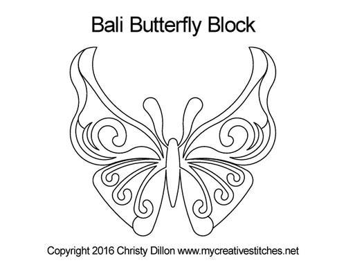 Bali Butterfly Block