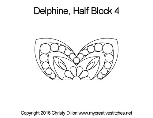 Delphine Half Block 4, block specific, swirls,