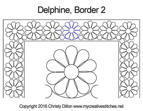 Delphine Border 2 quilt pattern