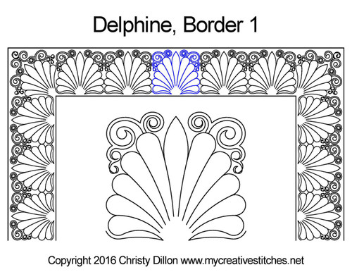 Delphine Border 1 quilting pattern