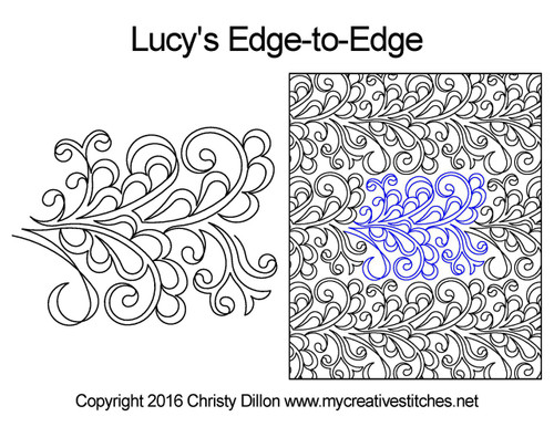 Lucy's edge-to-edge quilting design Lucy's edge-to-edge quilting design