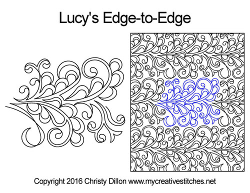 Lucy's edge-to-edge quilting design
