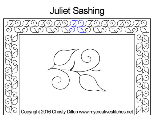 Juliet sashing quilting pattern