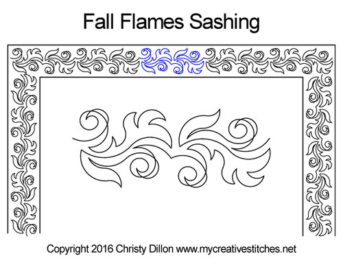 Fall Flames Sashing