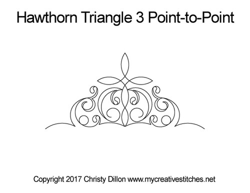 Hawthorn triangle 3 p2p quilting design