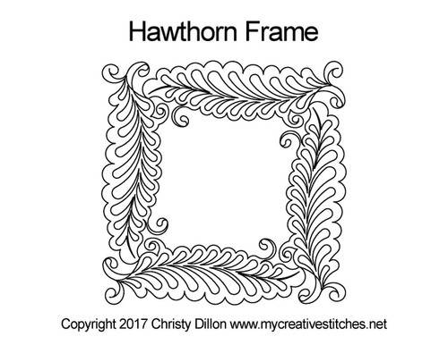 Hawthorn Frame Block, block specific, swirls,