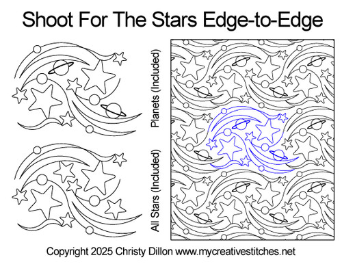 Shoot for the Stars Edge-to-Edge to edge designs