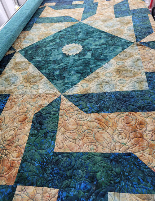 Computerized Quilting Pattern Fancy Floral Edge-to-Edge