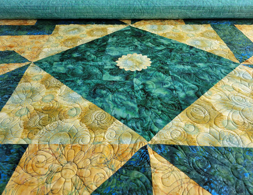 Computerized Quilting Pattern Fancy Floral Edge-to-Edge