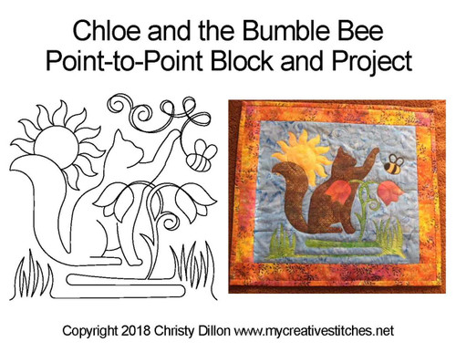 Chloe bumble bee p2p quilting project