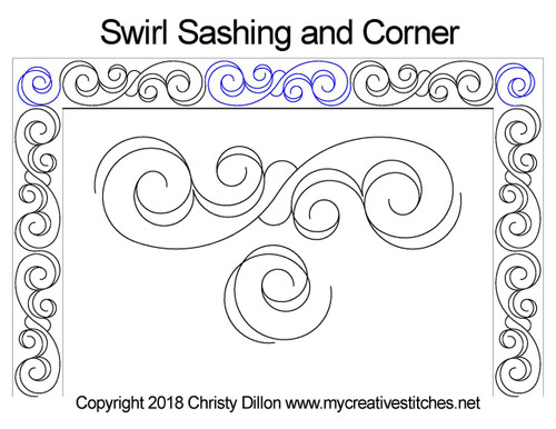 Swirl Sashing and Corner