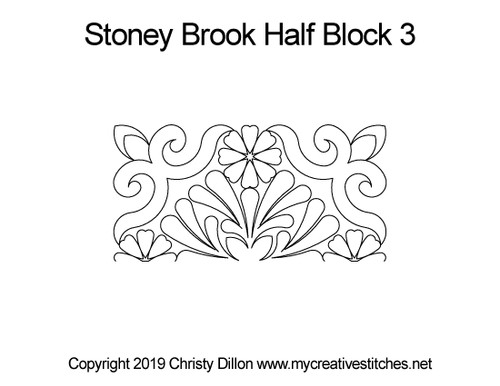Stoney Brook Half Block 3 quilting design