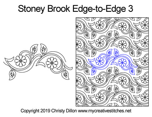 Stoney Brook Edge-to-Edge 3 quilt design