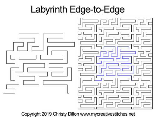 Labyrinth Edge-to-Edge quilting patterns