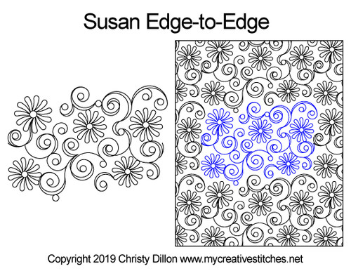 Susan Edge-to-Edge quilting pattern