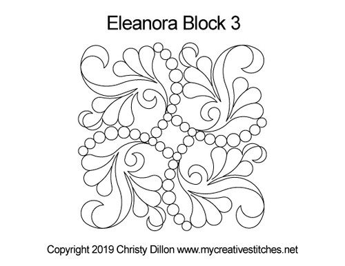 Eleanora Block 3, block specific, swirls, e2e,