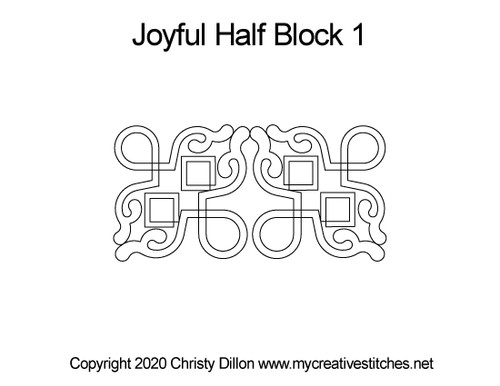 Joyful Half block quilting pattern