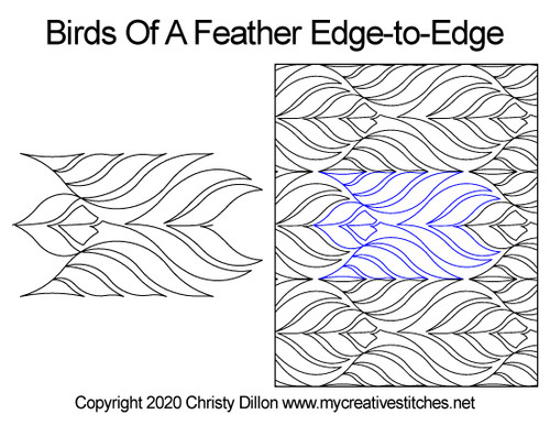 Birds of a Feather Edge-to-Edge quilt pattern