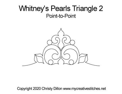 Whitney's Pearls Triangle 2 Point-to-Point quilt pattern