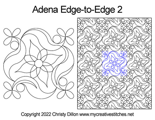 Adena edge-to-edge 2 digital quilt pattern