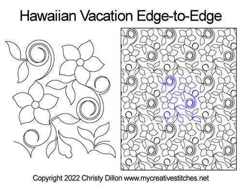Hawaiian Vacation Edge-to-Edge floral digital