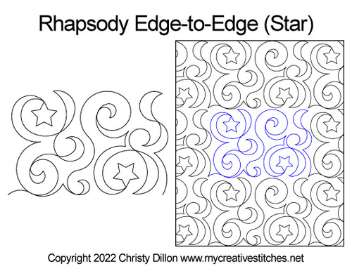 Rhapsody Edge-to-Edge Star digital long-arm