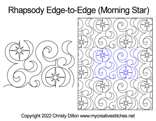 Rhapsody Edge-to-Edge Morning Star digital pantograph long-arm
