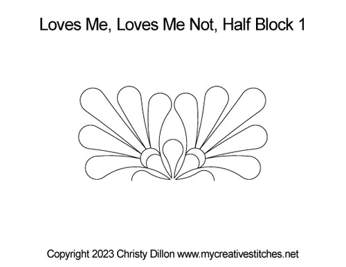 Loves Me, Loves Me Not, Half Block 1