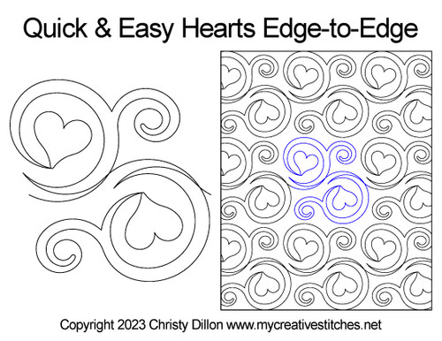 Quick & Easy Edge-to-Edge Hearts long-arm