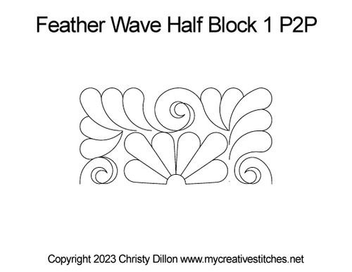 Feather Wave, Half Block 1, Point-to-Point, feather half block point-to-point