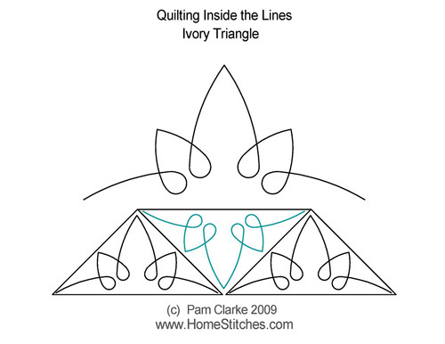 Ivory quilting inside triangle designs