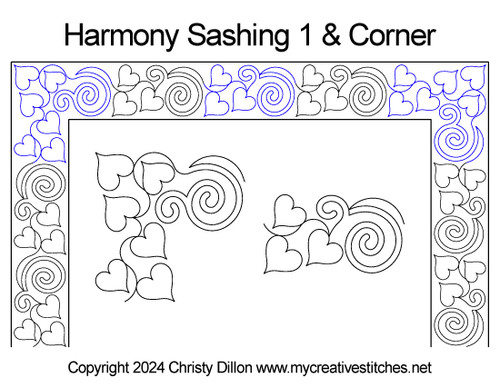 Harmony, sashing 1 and Corner