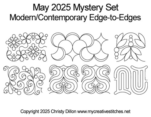 May 2025 Mystery Set Modern Contemporary - Digitized Quilting Pattern