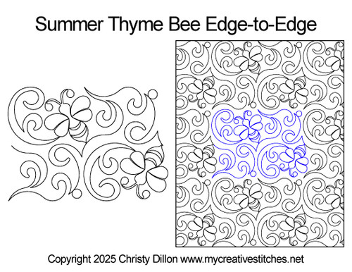 Summer Thyme Bee Edge-to-Edge, bee, beekeeper, hive, summer Summer Thyme Bee Edge-to-Edge, bee, beekeeper, hive, summer