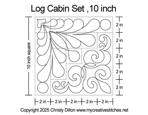 Log Cabin Ten Inch Block Set Log Cabin Ten Inch Block Set