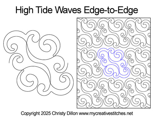 High Tide Waves Edge-to-Edge, Undersea, ocean, beach, swirls, quick and easy, wind, clouds, snow, winter, spring, autumn, summer