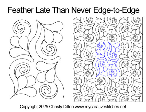 Feathers, swirls, quick and easy