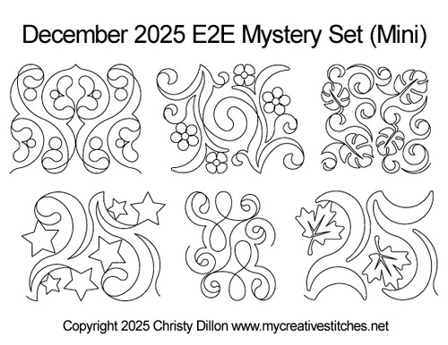 December 2025 Edge-to-Edge Mystery Set Mini - Digitized Quilting Pattern