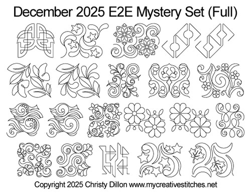 December 2025 Edge-to-Edge Mystery Set Full - Digitized Quilting Pattern