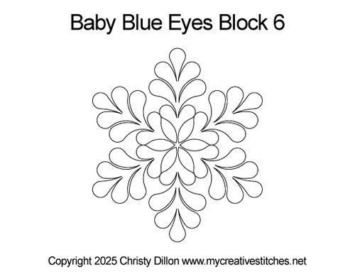 Feather, snowflake, hex block, hexagonal block, winter