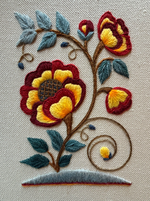 Poppies Crewel Hand Embroidery Kit