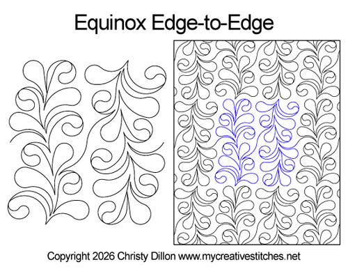 Quick and easy, feather, swirl, panel